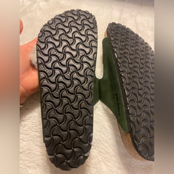 New men’s Birkenstock Arizona Mountain green genuine sheep fur lined sandal 42 - Picture 3 of 9